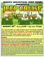 2016 Smoky Mountain Jeep Invasion Cades Cove Cruise
