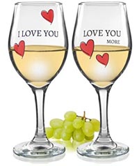 Romantic I Love You Wine Glasses